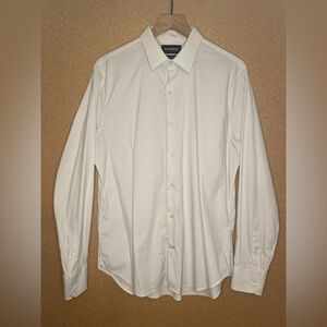 Bonobos Formal Dress Shirt, White with Blue Dots